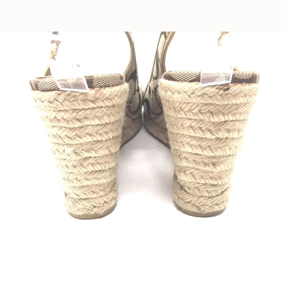 NEW AUTHENTIC VINTAGE COACH SIGNATURE C WEDGE SHOES SIZES 8 & 11